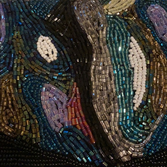 Vintage beaded clutch multi colored - Picture 2 of 4